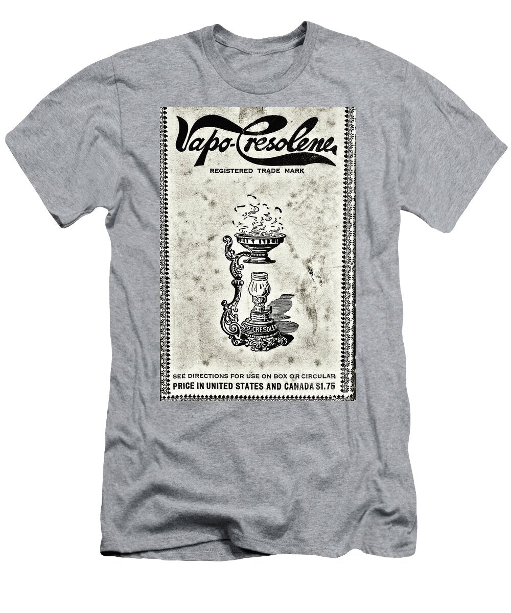 Vapo Cresolene Vaporizer Original Packaging Black and White Paul Ward T-Shirt