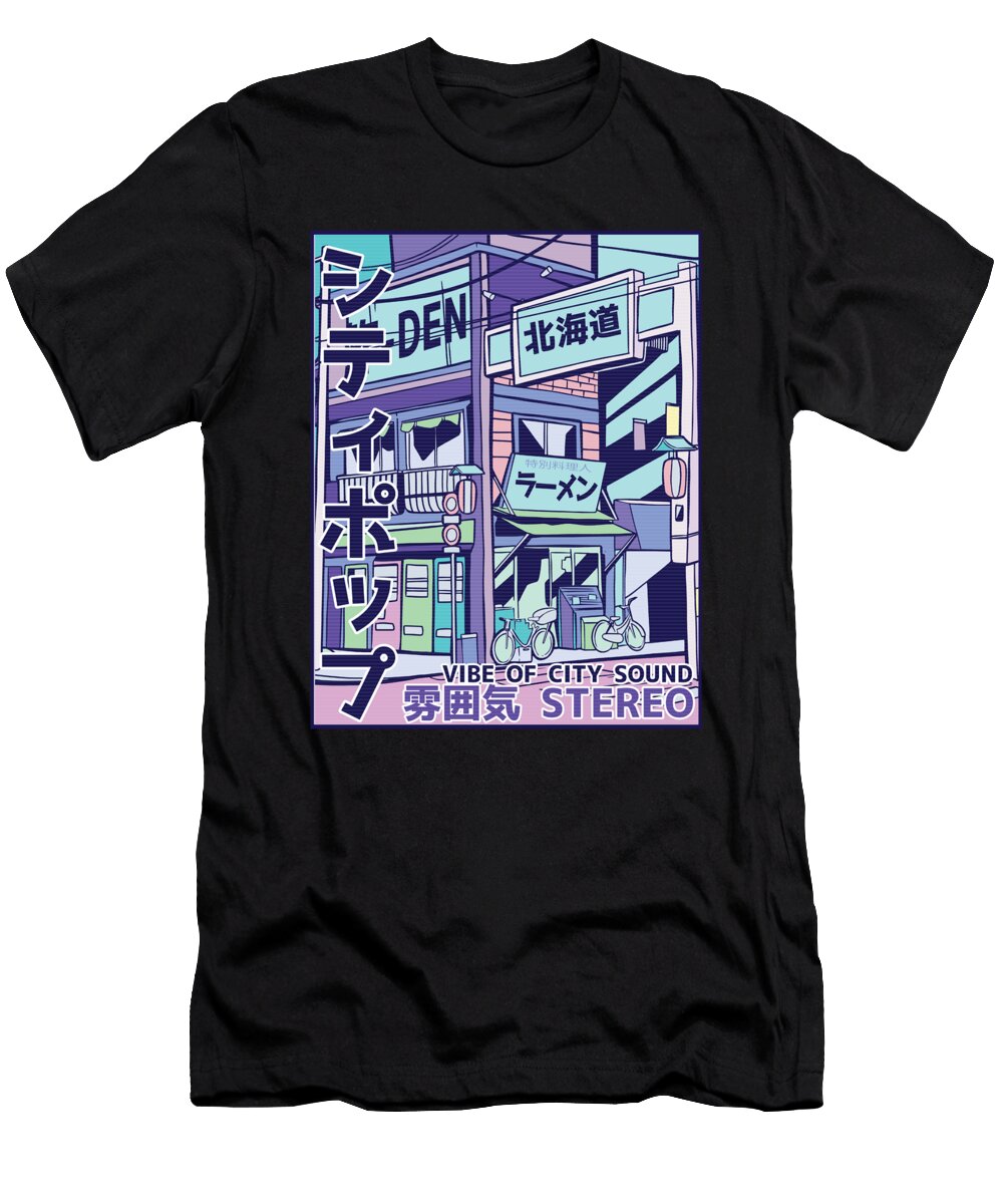 Vaporwave City Vibe of City Sound Stereo Designed By Vexels T-Shirt