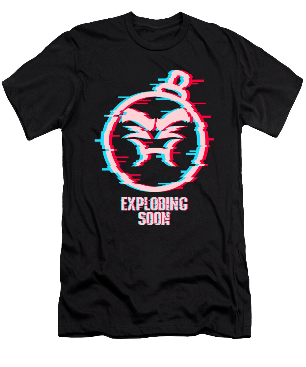 Vaporwave Explosion Flyingupload T-Shirt