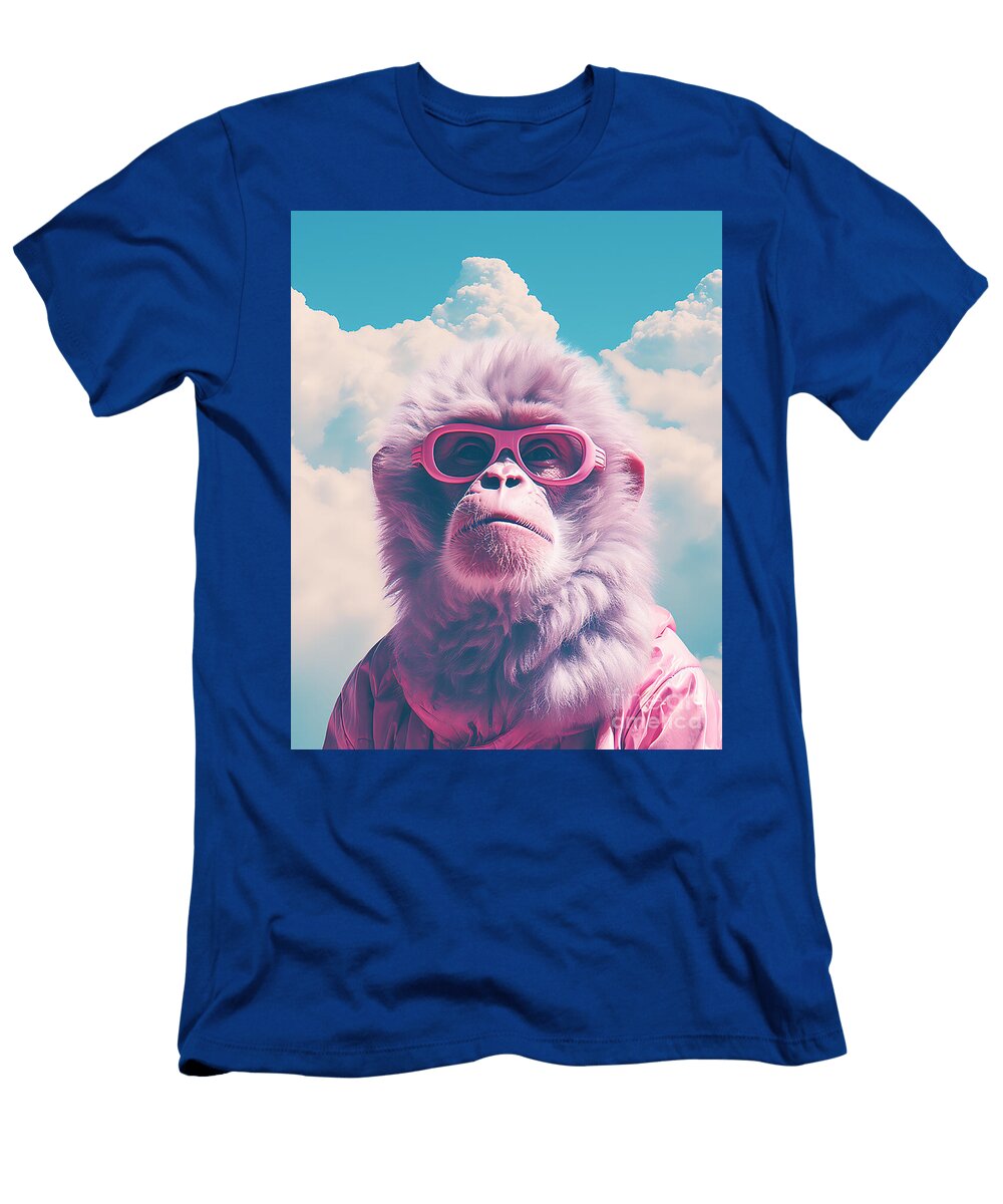Vaporwave Monkey Ar 45 Stylize 250 By Asar Studios Celestial Images T-Shirt