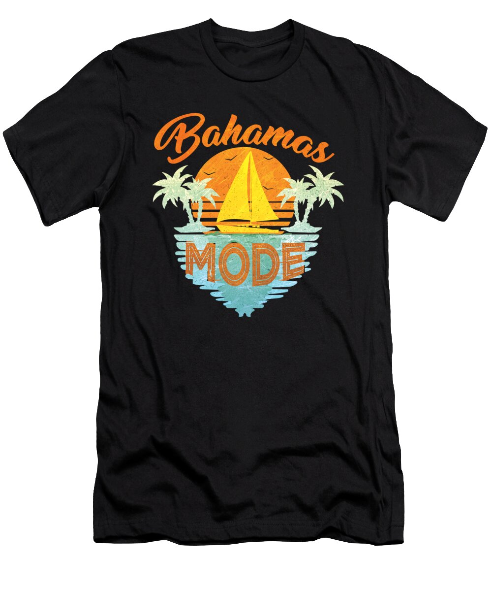Vaporwave Synthwave Retro Summer Beach Bahamas Sunset Beth Scannell T-Shirt