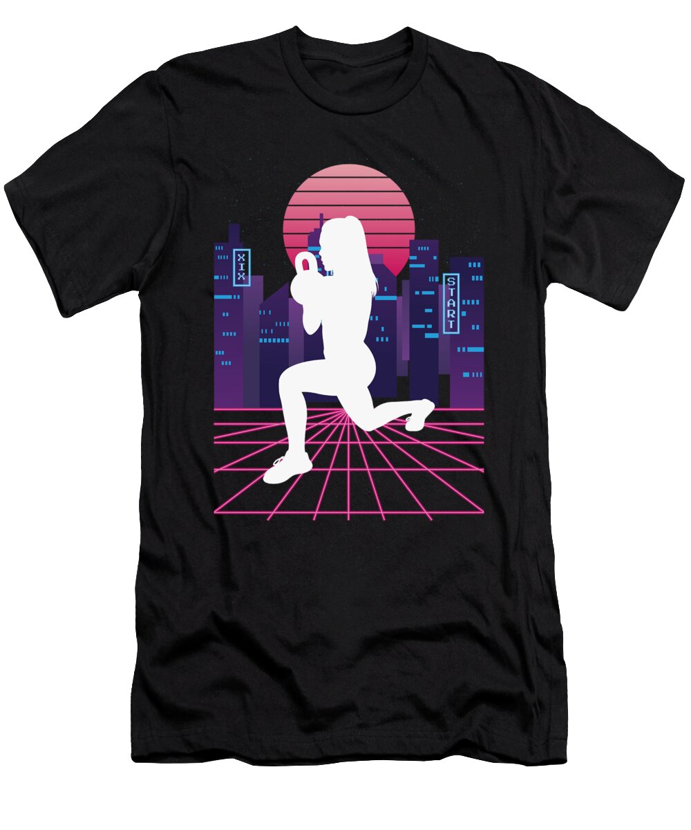 Vaporwave Synthwave Skyline Hiit Greenoptix T-Shirt
