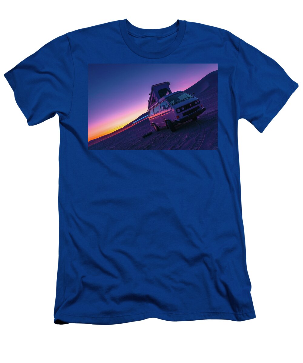 Vaporwave Vibes in the Desert with a VW Camper Mark Ledford T-Shirt