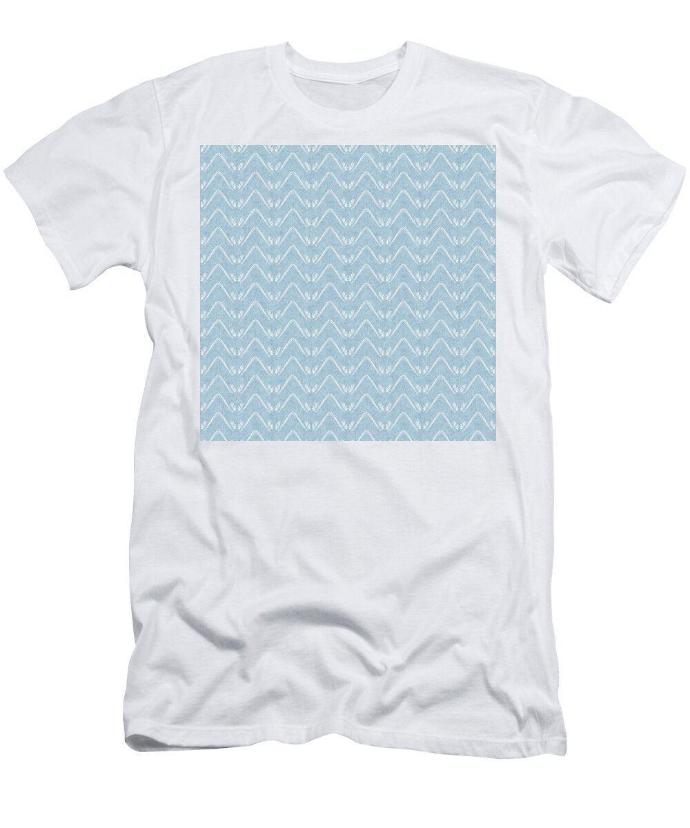 Velvety Petal Chevron in Pale Blue Patricia Keith T-Shirt
