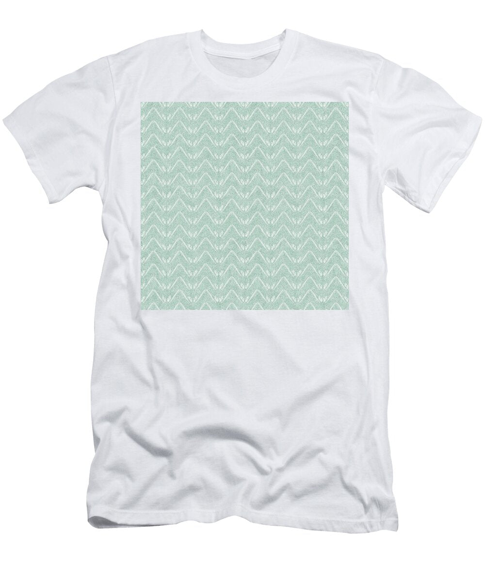Velvety Petal Chevron in Pastel Green Reversed Patricia Keith T-Shirt