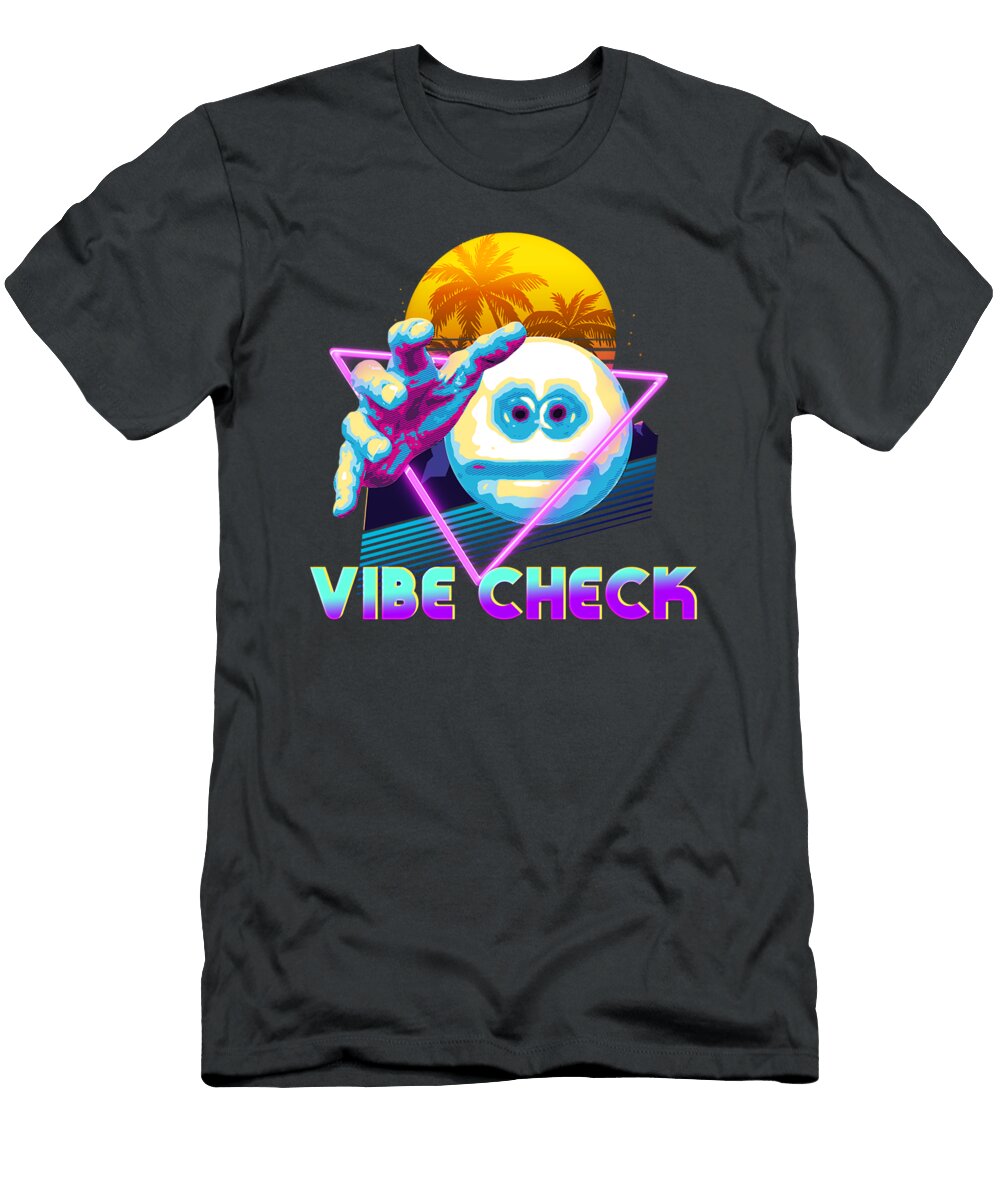 Vibe Check Retro 80s Vaporwave Emoji Dank Meme Lukas Leigh T-Shirt