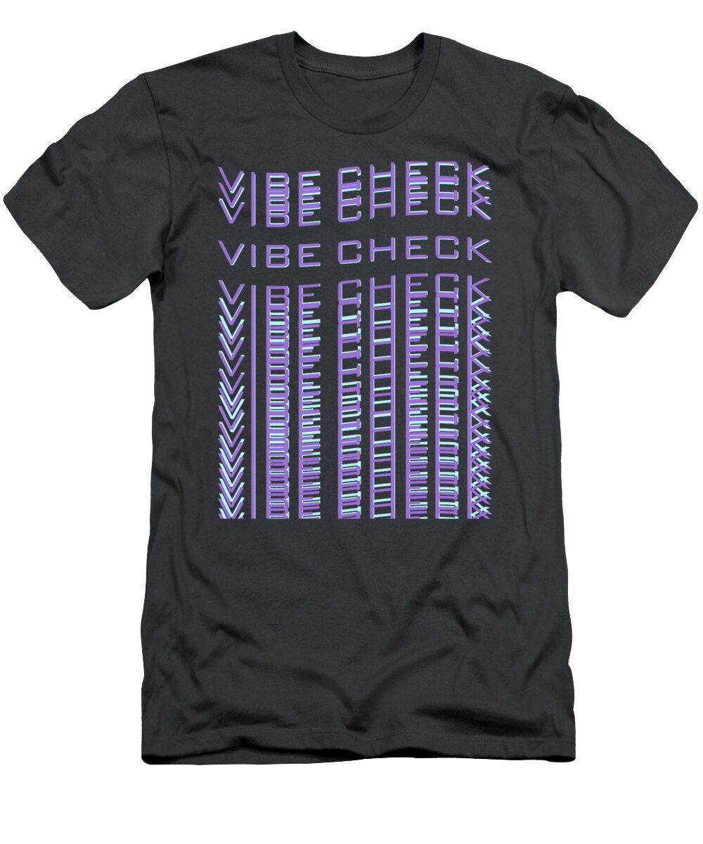 Vibe Check Vaporwave Aesthetic Meme Quote Wave Design Kaspar Marla T-Shirt