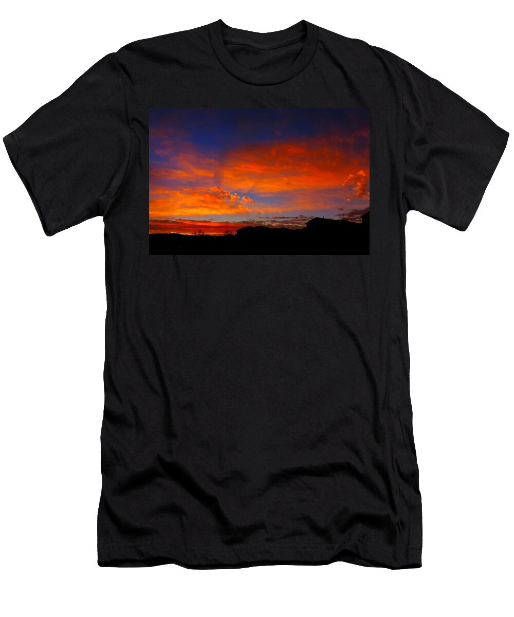 Vibrant Evening Sunset Sky Mario G Rivera T-Shirt