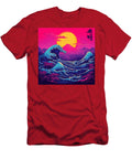 Vibrant Neon Great Wave Mt Fuji Sunset Costa Taterina T-Shirt