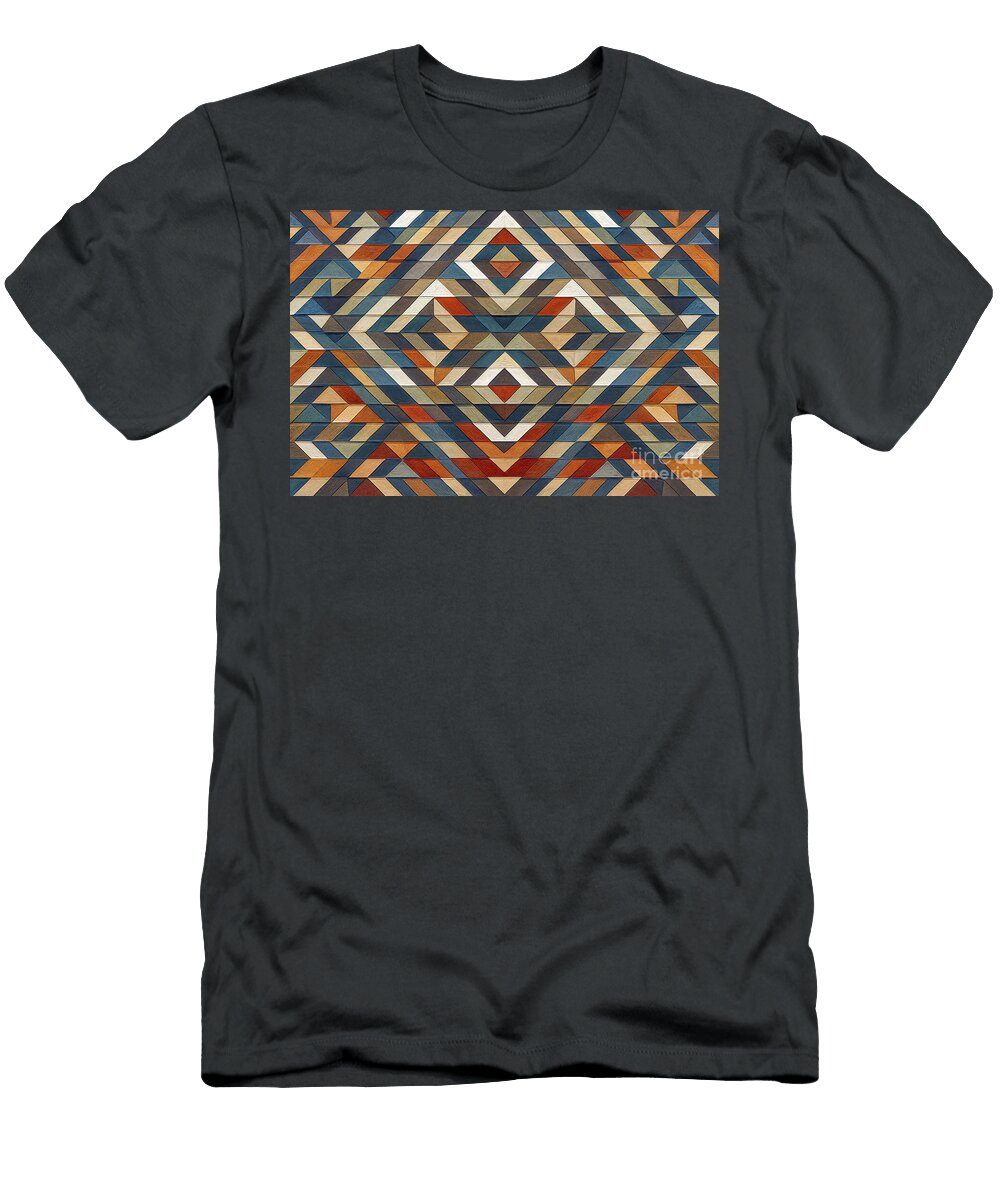 Vibrant Pattern Formed By Interlocking Geometric Shapes Odon Czintos T-Shirt