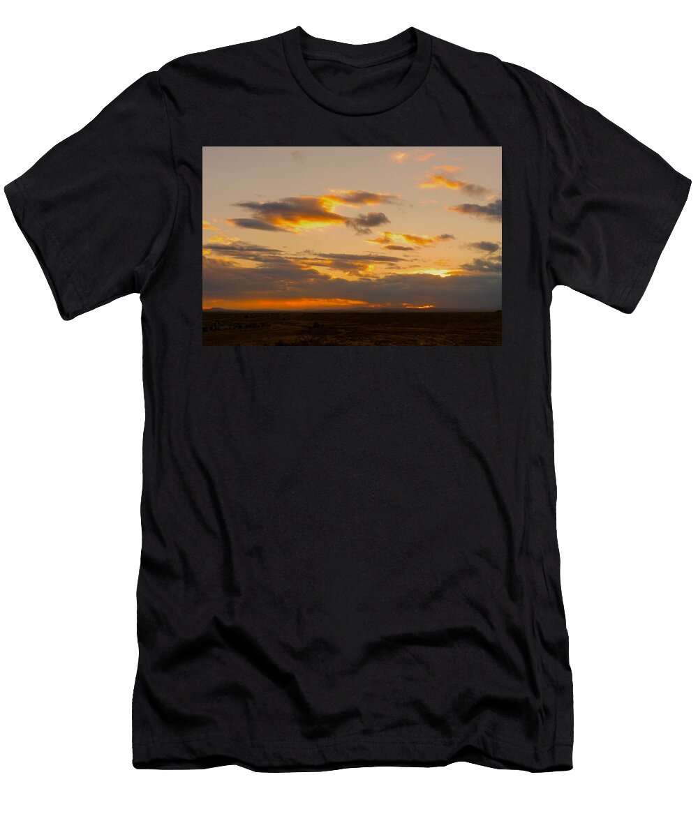 Vibrant Sunset Over Desert Mario G Rivera T-Shirt