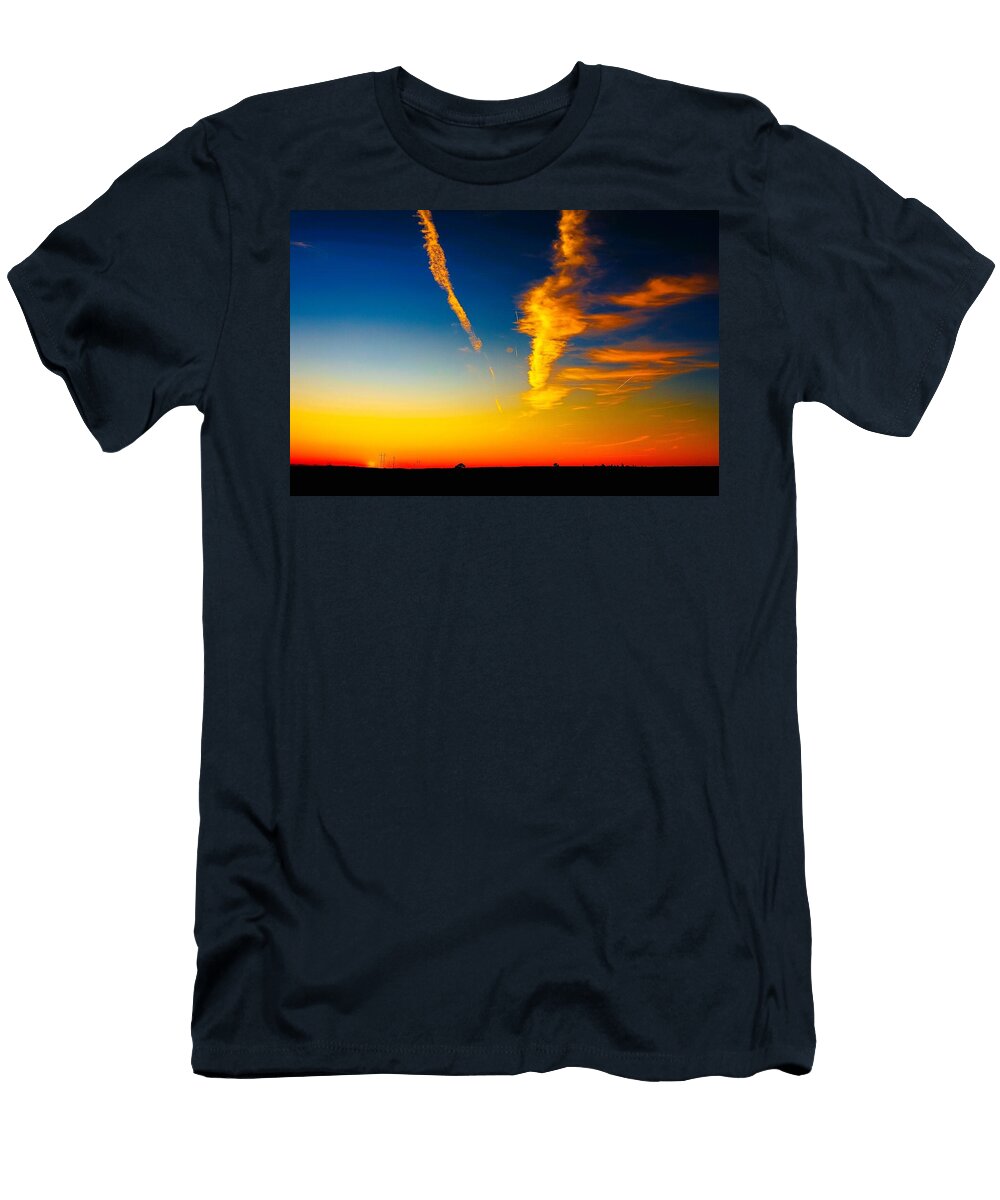 Vibrant Sunset Sky with Clouds Mario G Rivera T-Shirt