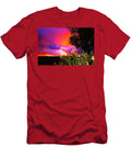Vibrant Sunset with Silhouetted Flora Mario G Rivera T-Shirt