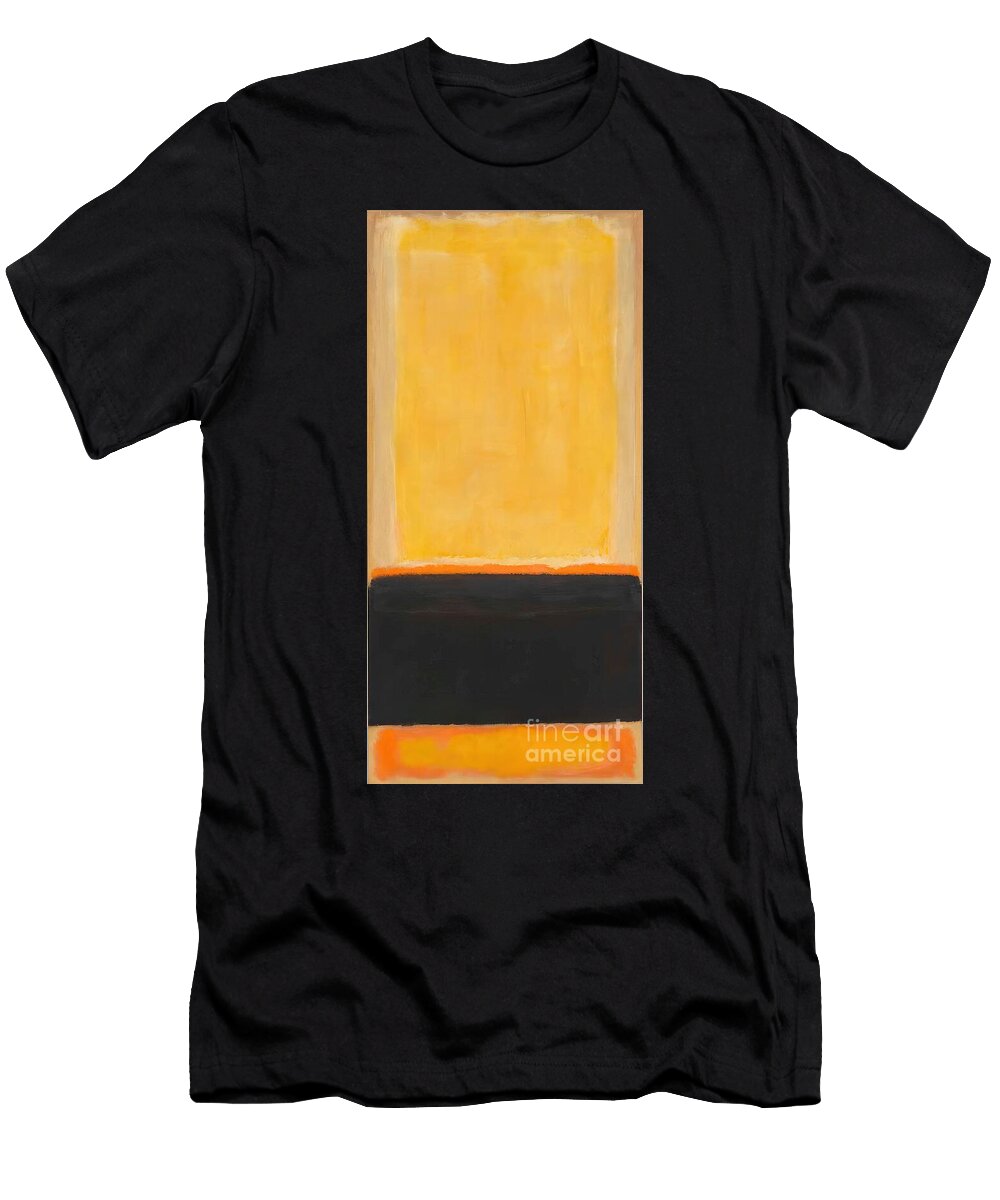 Vibrant Yellow and Black Abstract Mark Rothko T-Shirt