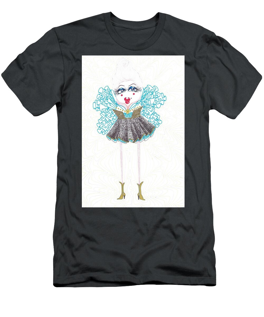 Victorian Fashion Hotdog Princess Miranda Brouwer T-Shirt