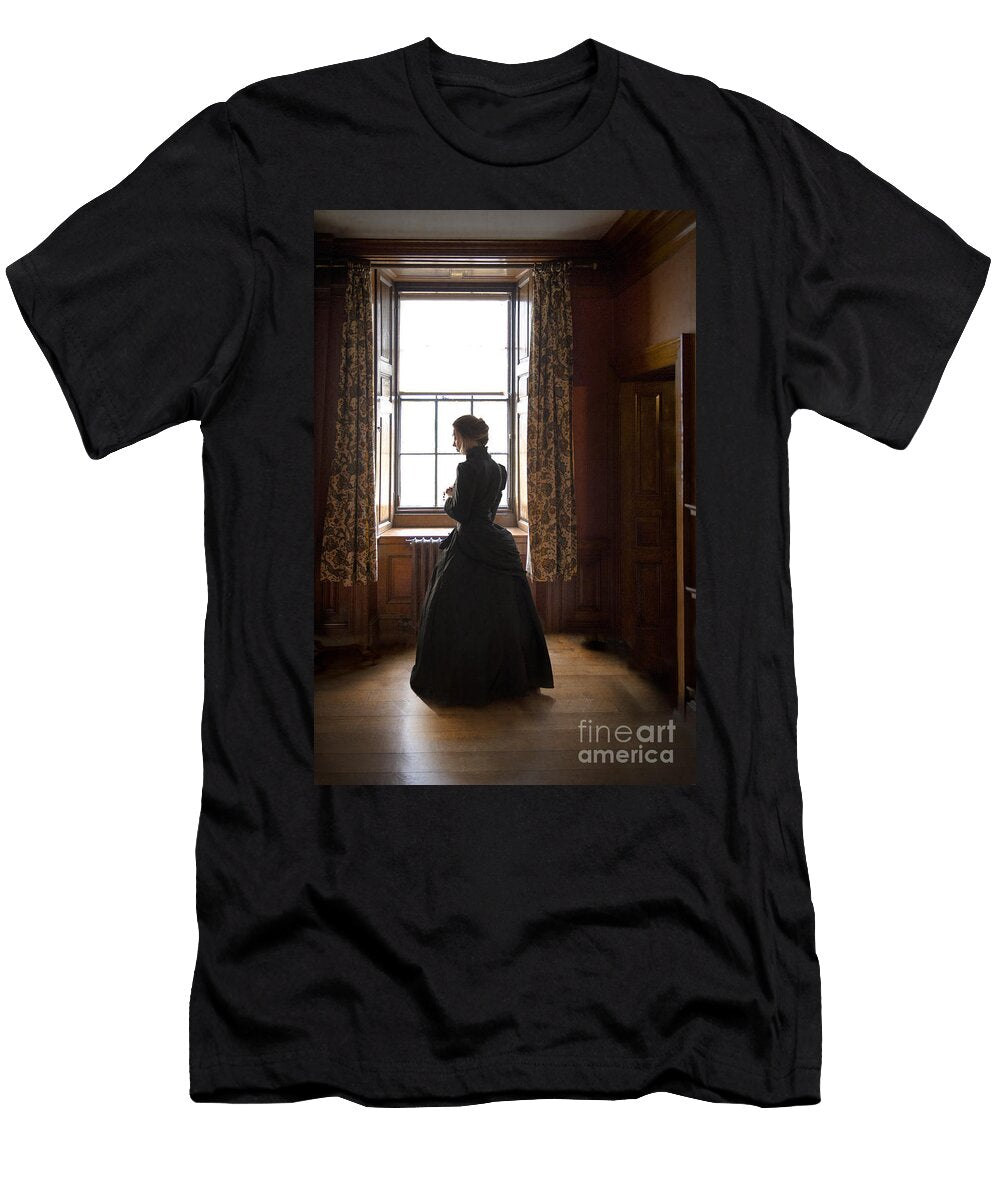 Victorian Woman Alone Before a Sash Window Lee Avison T-Shirt