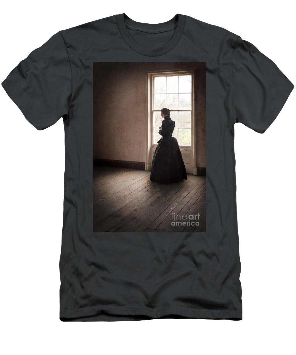 Victorian Woman in Black in an Empty Room Lee Avison T-Shirt