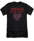 Video Game I Paused My Game for You Gaming Valentines Day Graphic Ashley Osborne T-Shirt