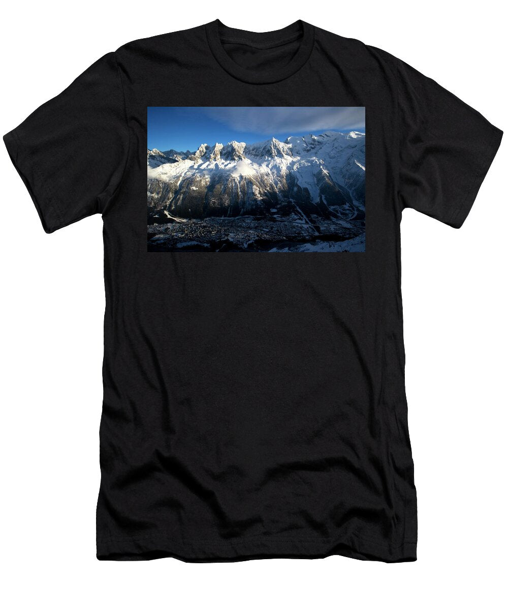 View of Chamonix Mont Blanc and Mont Mario Colonel T-Shirt