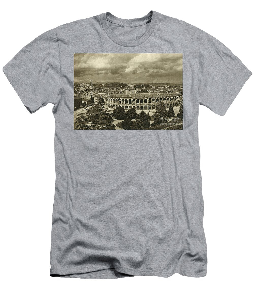 View of the Arenes the Roman Amphiteatrician and the City of Verona in 1925 T-Shirt