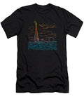 View of the Eiffel Tower in Paris Ca 1891 1941 Drawing Mounir Khalfouf T-Shirt