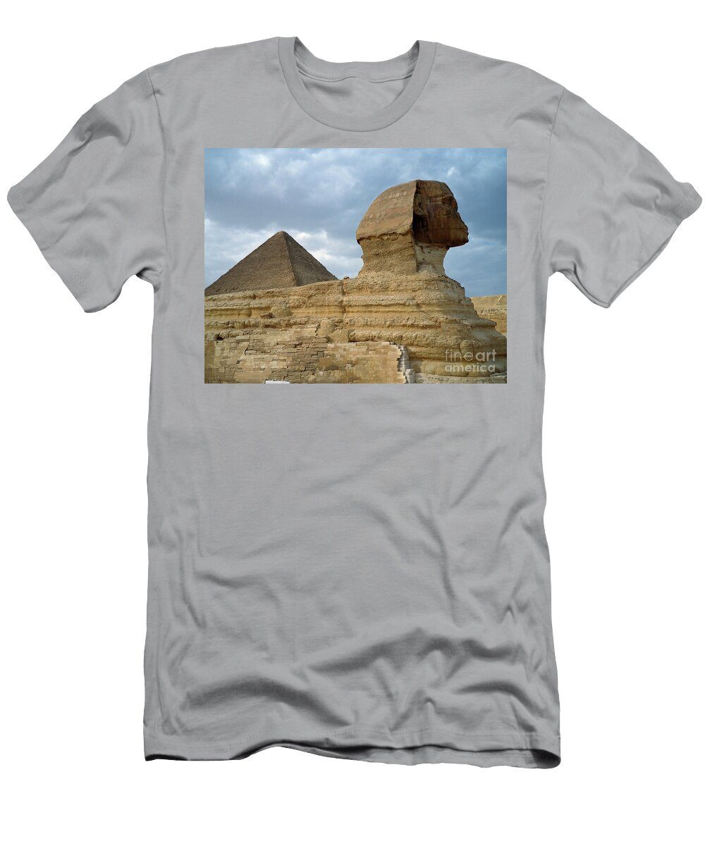 View of the Site of Guizeh in Egypt the Sphinx and Pyramid of Chephren Egypt Egyptian T-Shirt