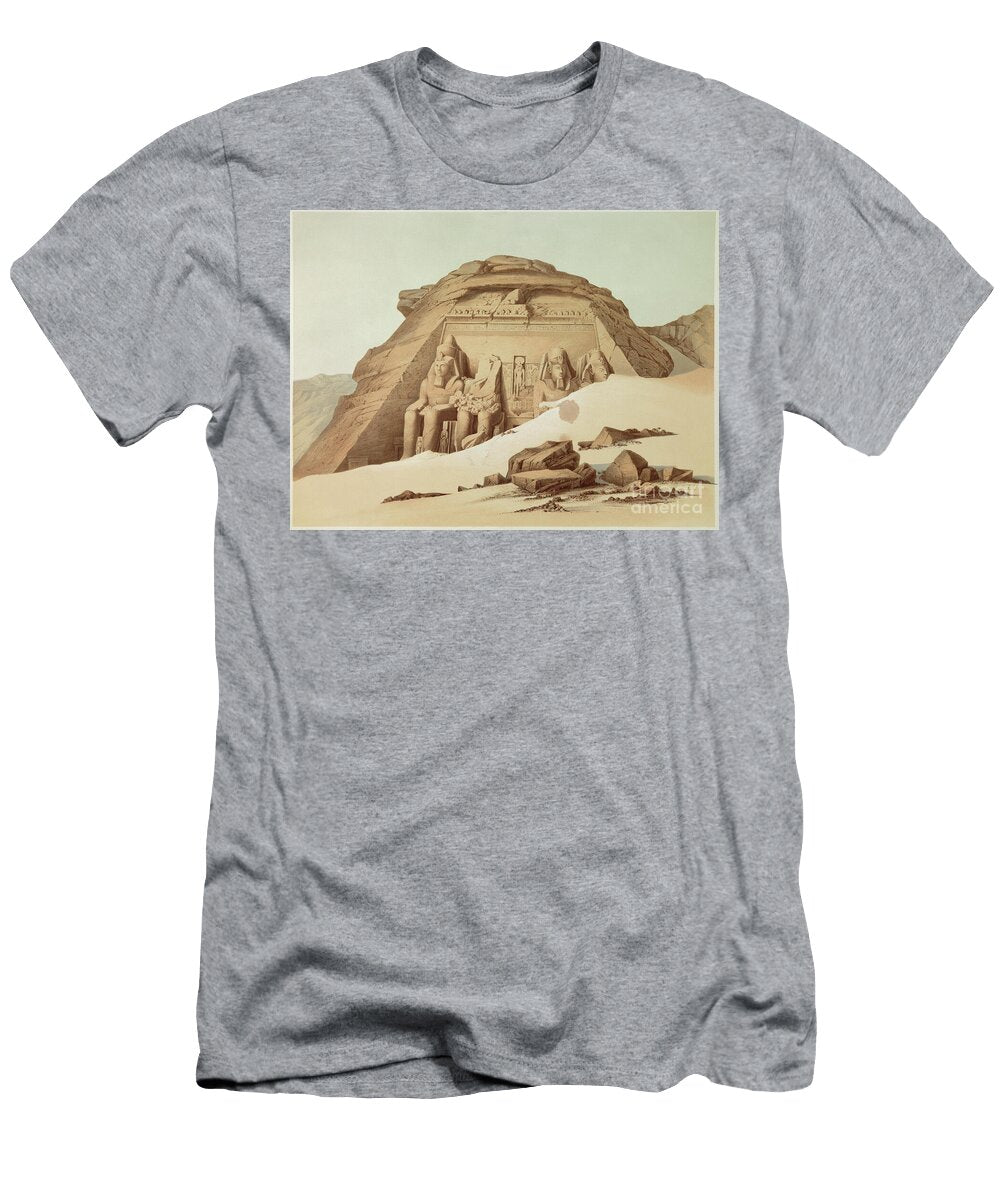 View of the Temple of Abu Simbel Egypt 19th Century Lithograph Unknown Artist T-Shirt