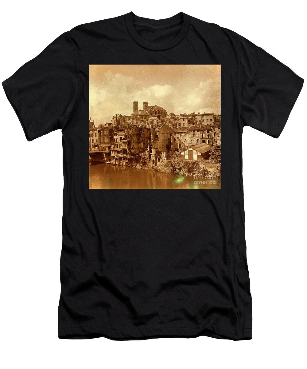 View of Verdun in Ruins First World War Stereoscopic Glass Plate Anonymous T-Shirt