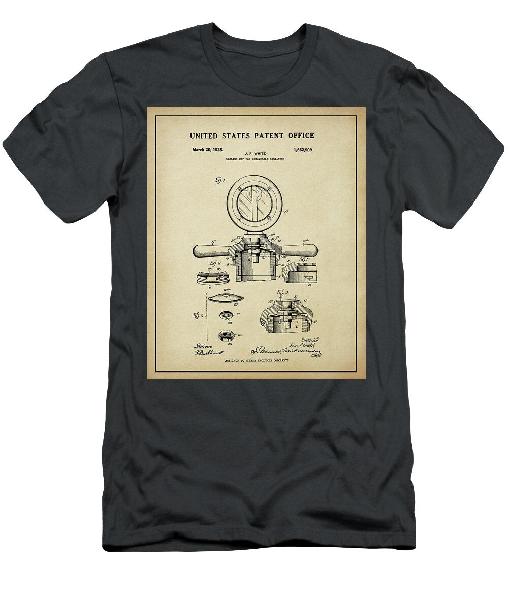 Vintage 1928 Radiator Cap Ornament Dale Kincaid T-Shirt