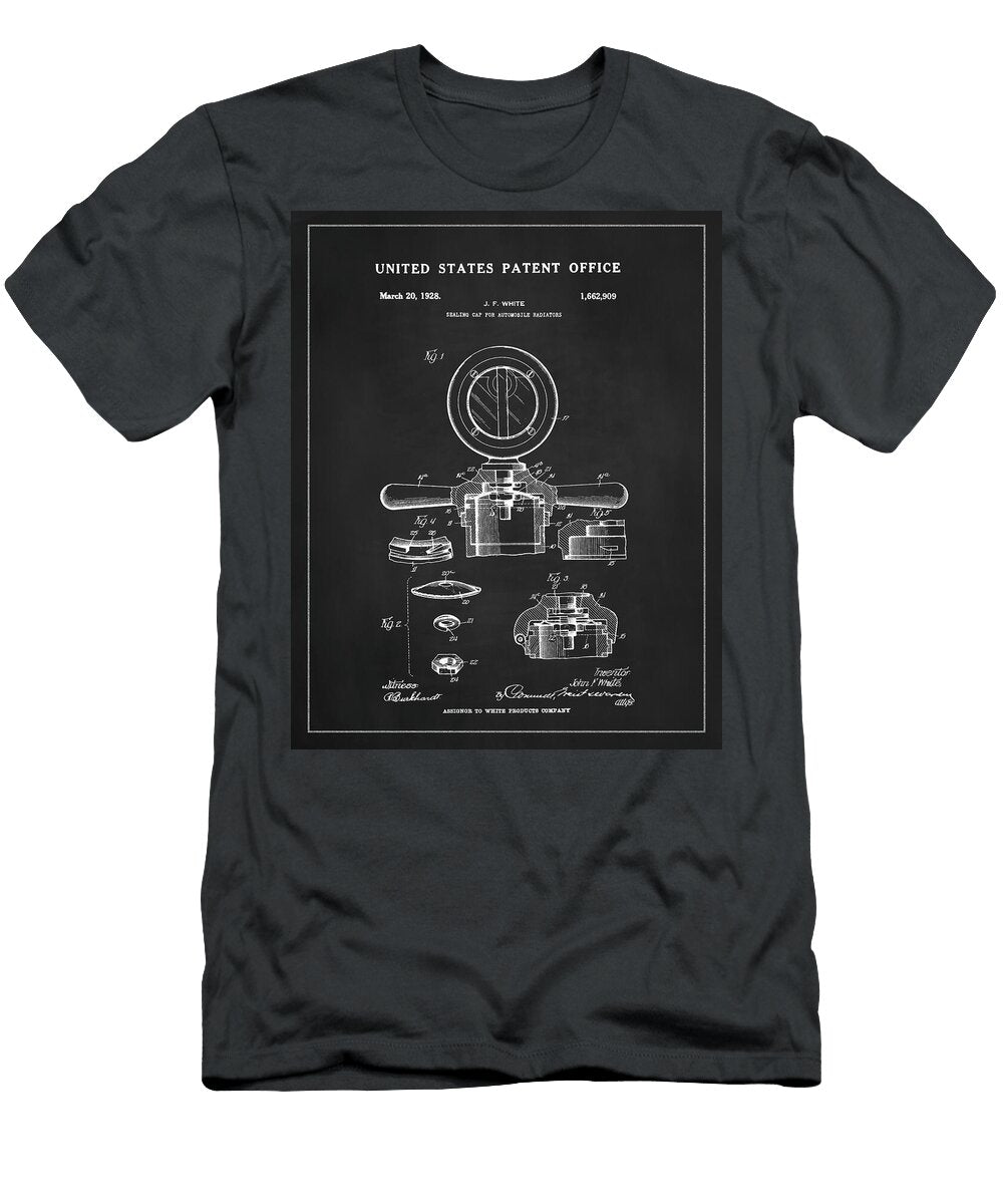 Vintage 1928 Radiator Cap Ornament Drawing Dale Kincaid T-Shirt