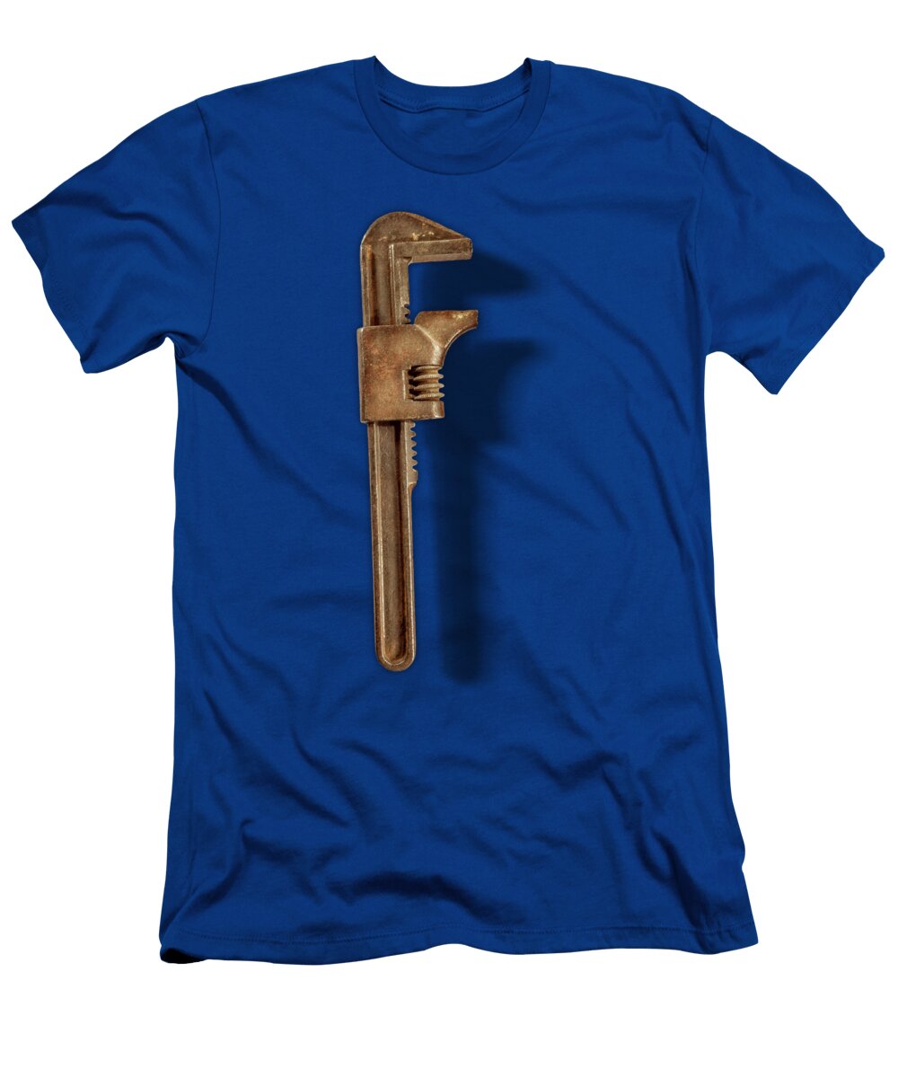 Vintage Adjustable Wrench Backside Floating on White Yopedro T-Shirt