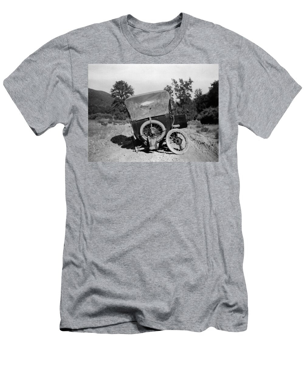 Vintage Automobile Broken Axle Circa 1920 Black Mark Goebel T-Shirt