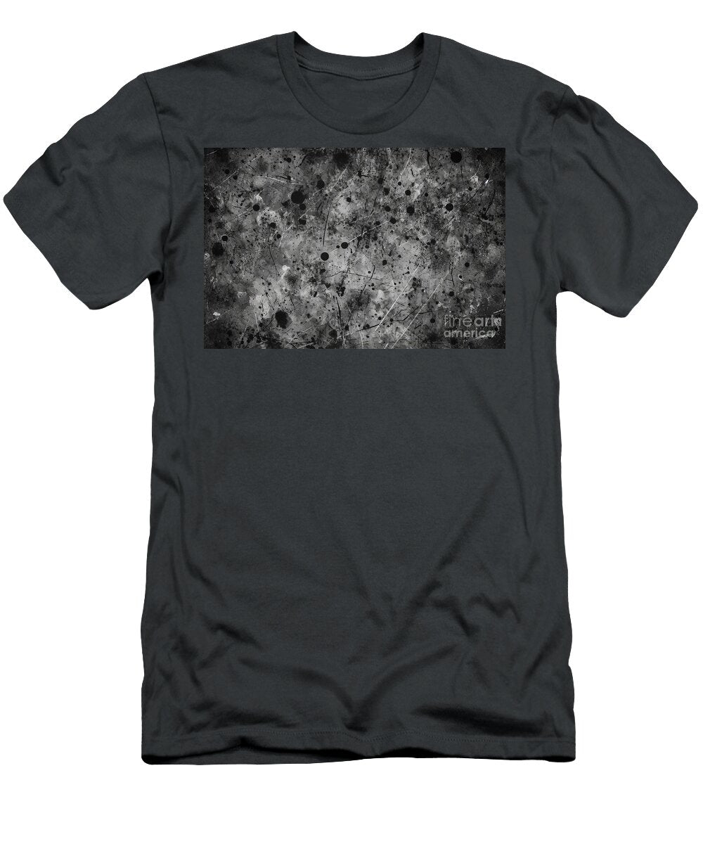 Vintage Black and White Grunge Paint Splatter and Scratches Texture Overlay Distressed Old Photo Dust Smudges and Film Grain Background with Vignette Border Retro Dirty Urban Noise Effect 8k 16 9 N Akkash T-Shirt