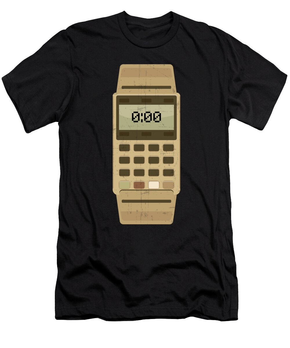 Vintage Calculator Watch Gift for 80s Noirty Designs T-Shirt