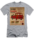 Vintage Car Advertisement 1961 Ford Econoline Truck Ad Poster on Worn Faded Paper Design Turnpike T-Shirt