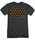 Vintage Christmas Argyle Pattern Green Red Black Petite Patterns T-Shirt