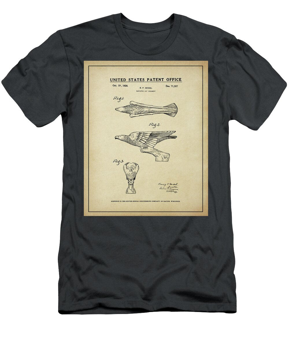 Vintage Eagle Radiator Cap Patent Dale Kincaid T-Shirt