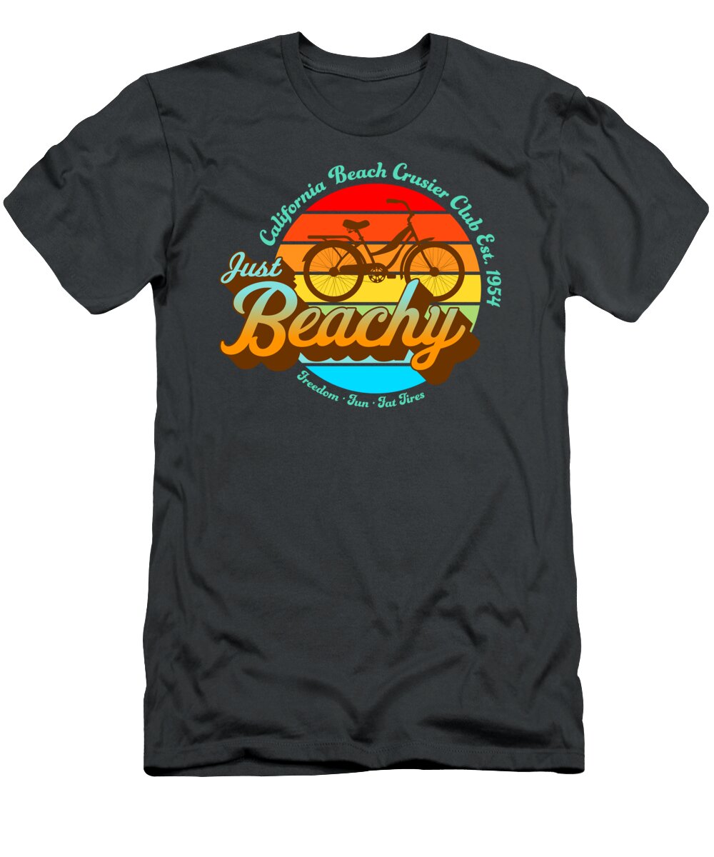 Vintage Feeling Beachy Beach Cruiser Bicycle Beach Vacation Vector Deluxe T-Shirt