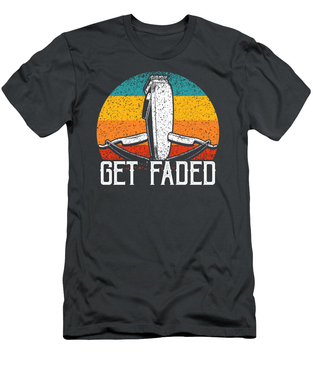 Vintage Get Faded Barber Funny Hairdresser Men Women Amberf Hayle T-Shirt
