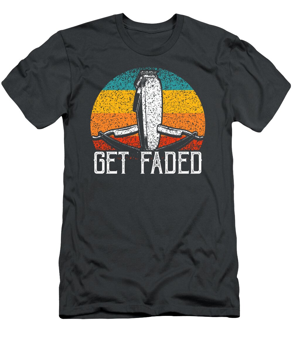 Vintage Get Faded Barber Funny Hairdresser Men Women Rossiy Zinna T-Shirt