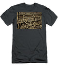 Vintage Jeep Steering Wheel Sepia Paul Ward T-Shirt
