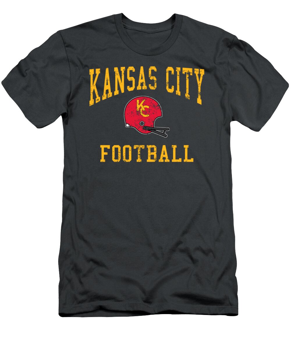 Vintage Kansas City Football Oldschool Retro Kc Helmet Kyliab Kenna T-Shirt