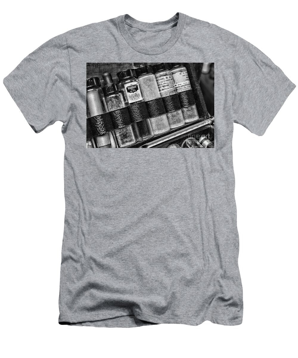 Vintage Medical Apothecary Kit Black and White Paul Ward T-Shirt