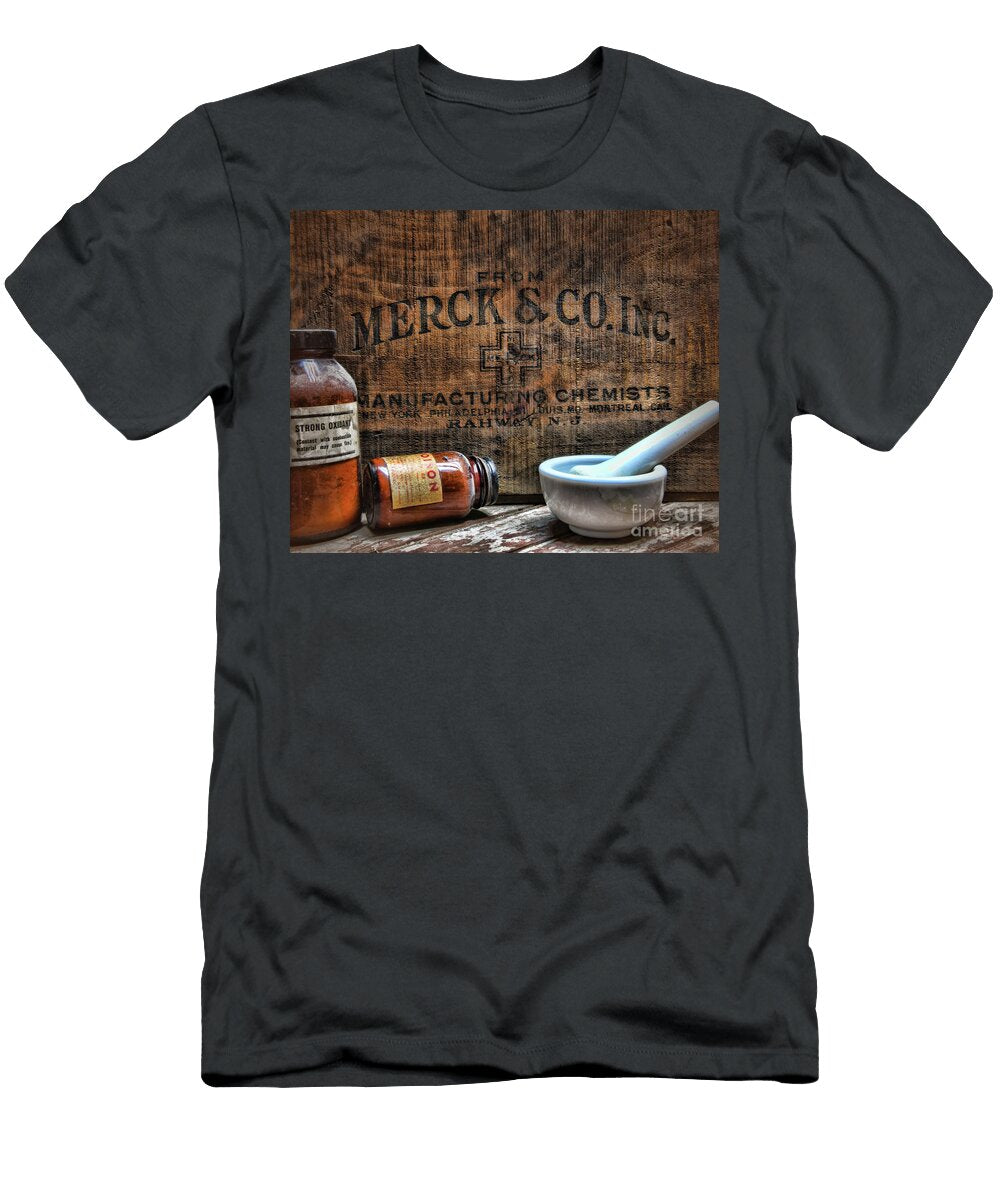 Vintage Merck Co Wooden Crate Paul Ward T-Shirt