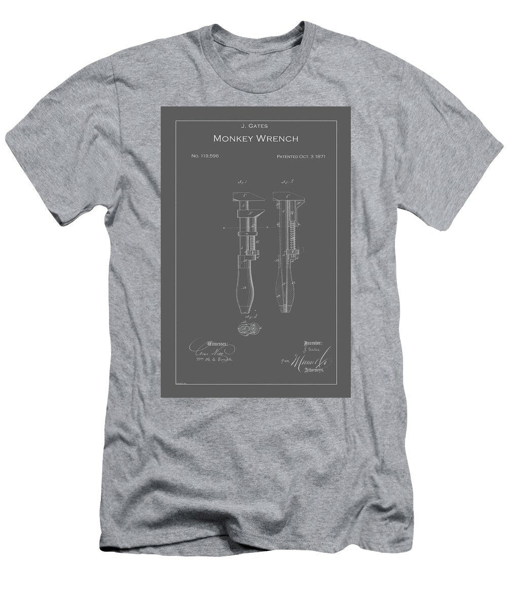Vintage Monkey Wrench Patent Will Teer T-Shirt