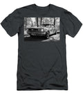 Vintage Mustang Classic Car in Black and White Forest Setting John Taylor T-Shirt