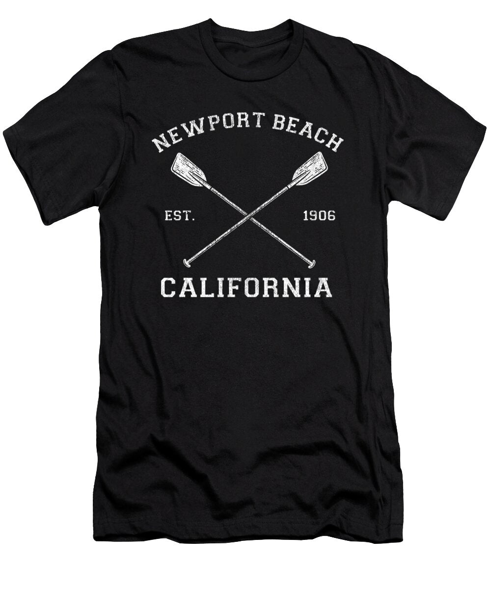 Vintage Newport Beach Vacation Vector Deluxe T-Shirt