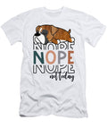 Vintage Nope Not Today Funny Brindle Boxer Dog Studi Alex T-Shirt