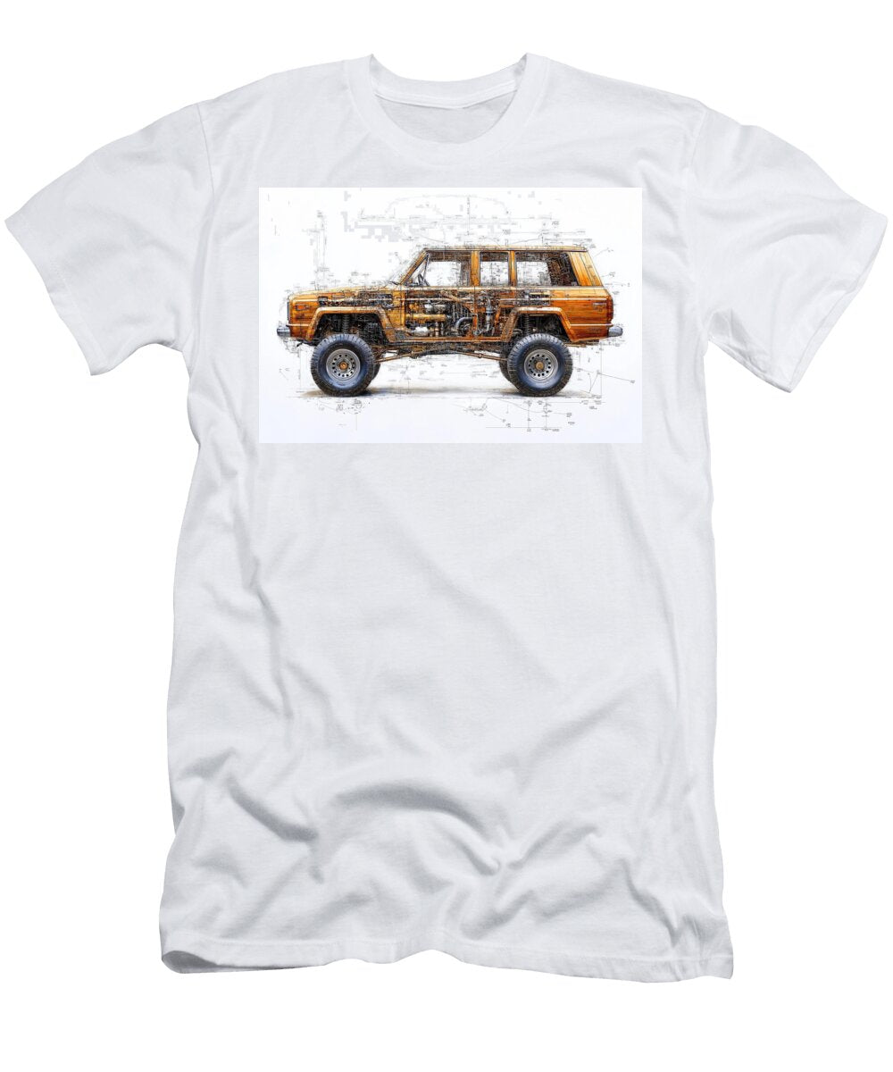 Vintage Off Road Suv Technical Art Frederick Vellani T-Shirt