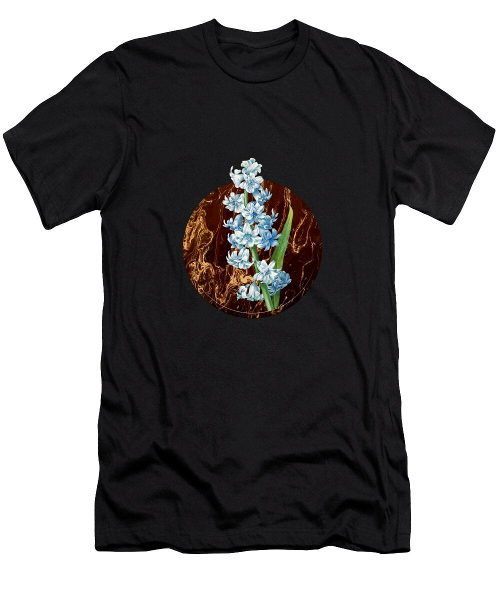 Vintage Orient Hyacinth Art in Gilded Marble on Clean White Holy Rock Design T-Shirt